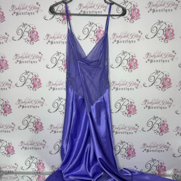 Intimate attitudes dress maxi long open back criss cross mermaid back style mesh - Picture 12 of 16